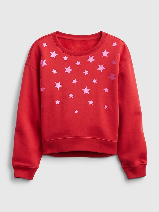 1 of 8 showing, with the color modern red of product Kids Graphic Crewneck Sweatshirt