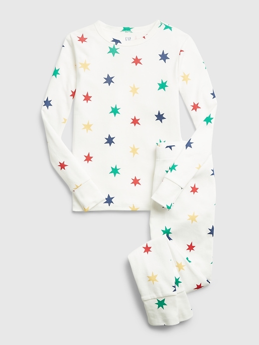 Image number 1 showing, Kids 100% Organic Cotton Star Print PJ Set