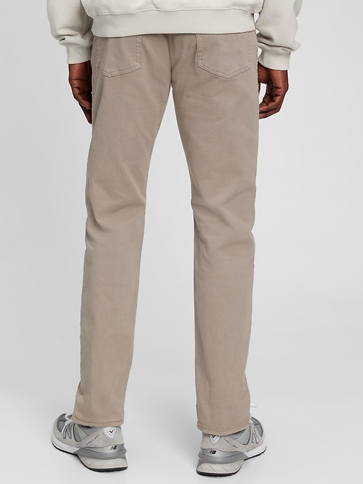 2 of 8 showing, with the color flannel taupe of product Slim Jeans in GapFlex