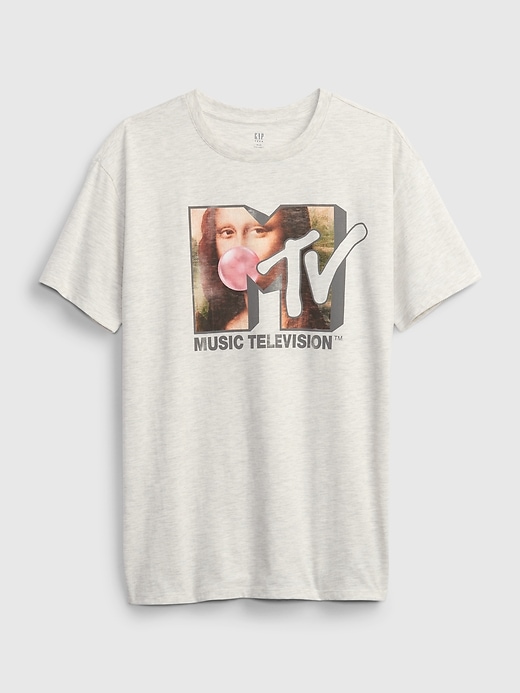 2 of 8 showing, with the color heather grey of product Teen &#124 MTV Oversized Graphic T-Shirt