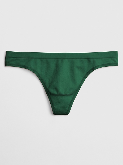 1 of 8 showing, with the color bistro green of product Seamless Thong