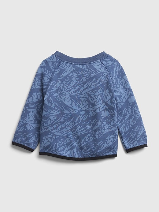 2 of 8 showing, with the color blue shade of product GapFit Baby Cozy Sherpa Fit Tech Outfit Set