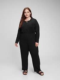 View large product image 6 of 8. Henley Jumpsuit