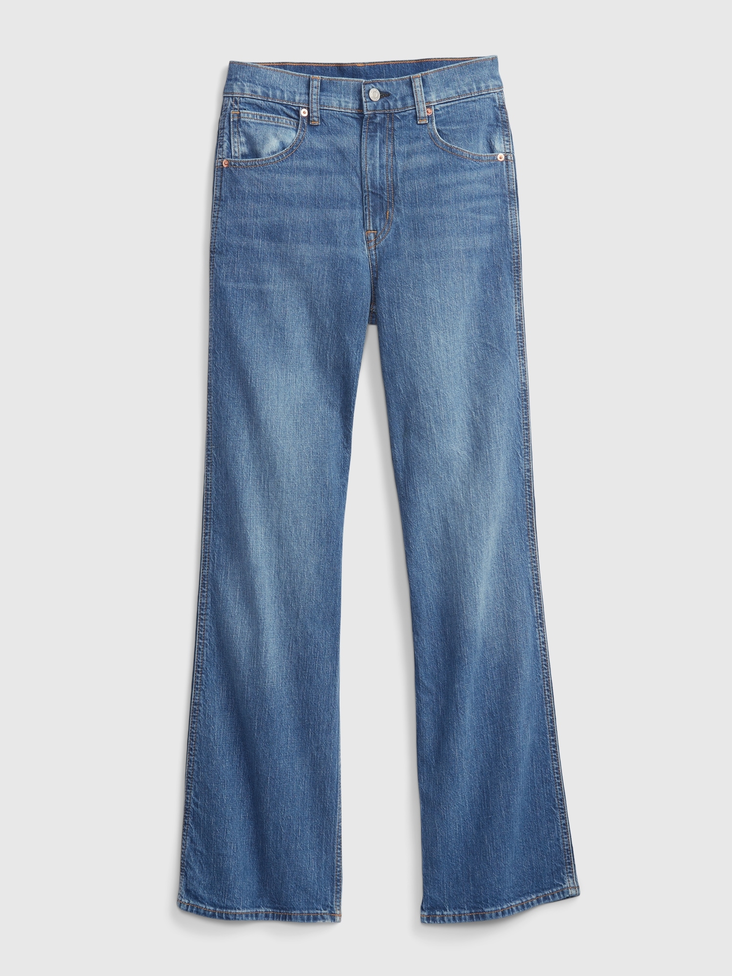 High Rise Vintage Flare Jeans with 