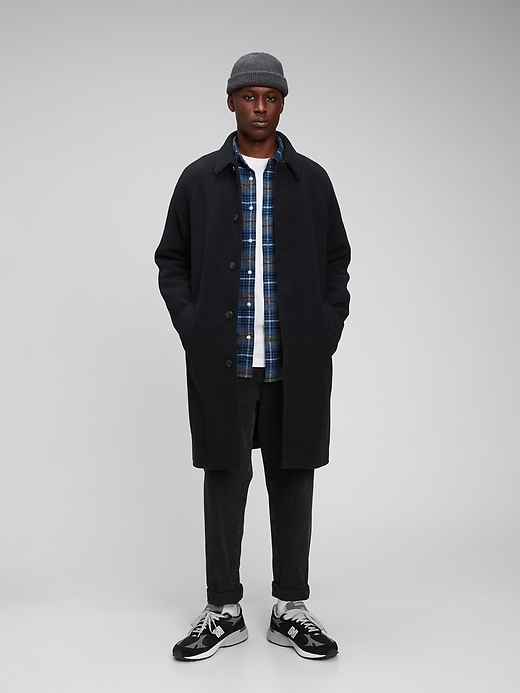 【yucon】A VONTADE / Raglan Pea Coat Wythe FW24 Raglan coat in brown and cream donegal tweed wool