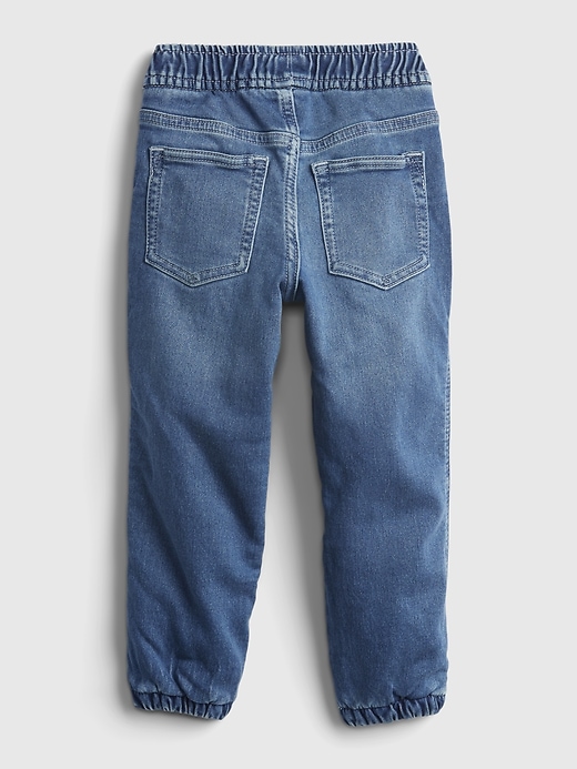 Image number 2 showing, Toddler Lined Denim Joggers