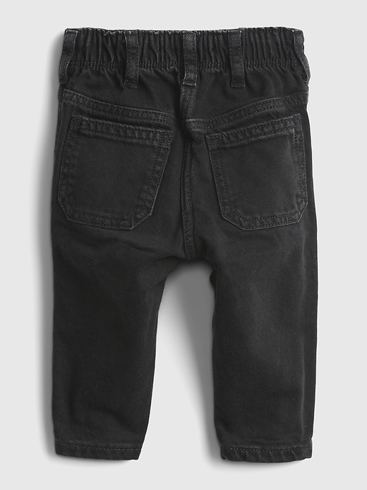 2 of 8 showing, with the color washed black of product Baby Pull-On Jeans