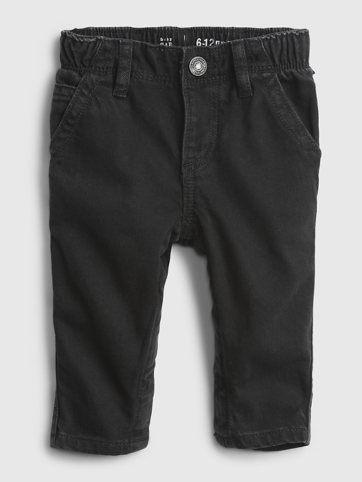 1 of 8 showing, with the color washed black of product Baby Pull-On Jeans