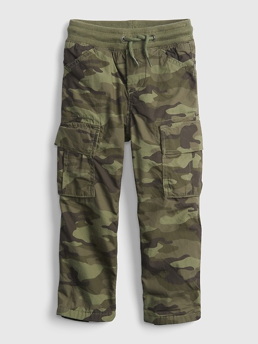 Image number 3 showing, Toddler Lined Pull-On Cargo Pants with Washwell &#153