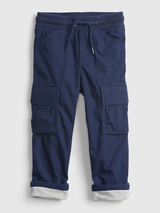 Image number 5 showing, Toddler Lined Pull-On Cargo Pants with Washwell &#153