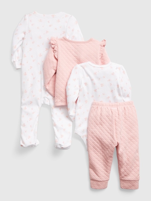 2 of 8 showing, with the color pink dust of product Baby Organic Cotton 5-Piece Gift Set