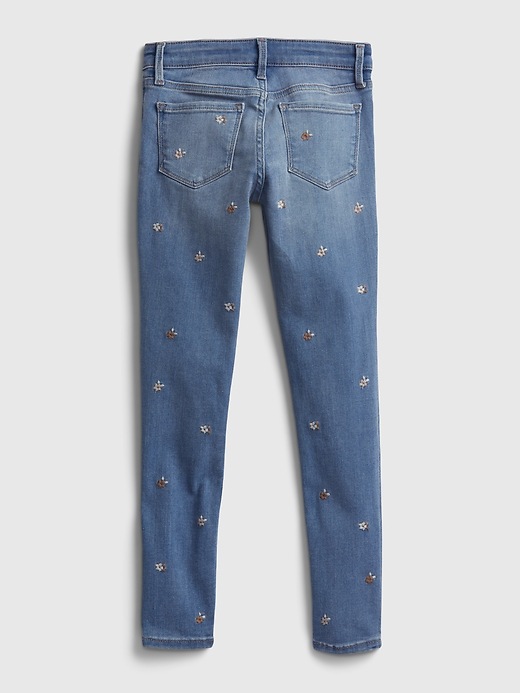 Image number 3 showing, Kids Embroided Floral Skinny Jeans with Washwell &#153
