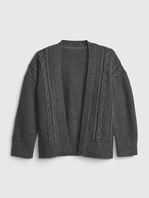 Image number 1 showing, Toddler Cable-Knit Open Front Cardigan