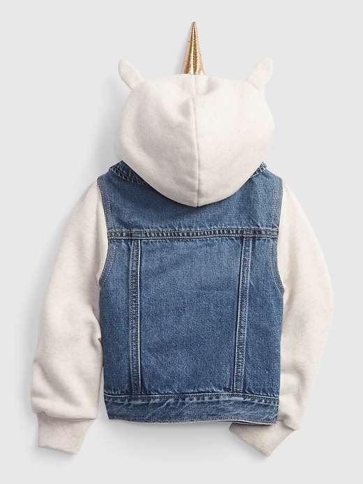Image number 2 showing, Toddler Denim Unicorn Jacket