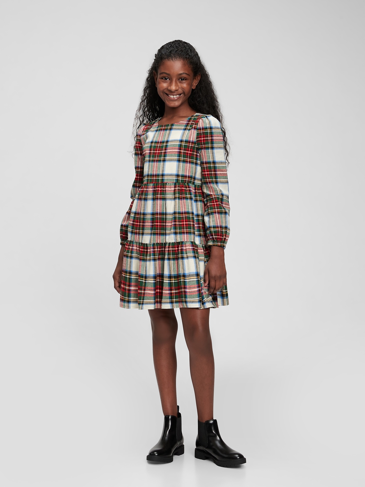 Kids Plaid Tiered Dress Gap
