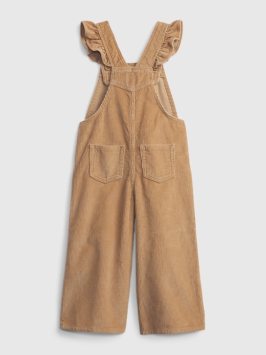 Image number 2 showing, Toddler Corduroy Ruffle Overalls