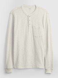 Marled Henley Long Sleeve T-Shirt