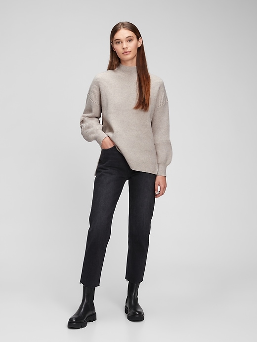 Image number 1 showing, Oversized Funnel-Neck Sweater