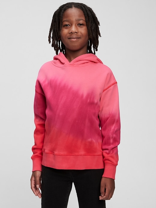 2 of 8 showing, with the color RASPBERRY ROSE of product Kids Dip-Dye Hoodie