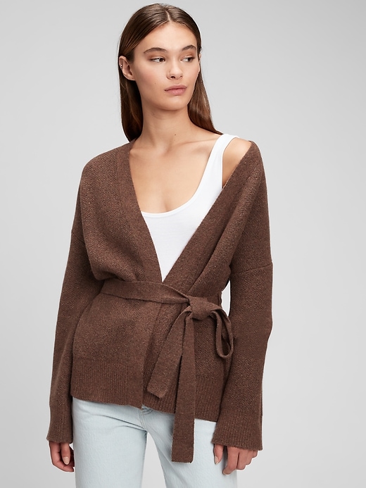 Image number 9 showing, Supersoft Wrap-Front Cardigan