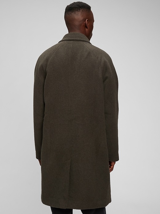 Image number 2 showing, Recycled Wool Raglan Coat