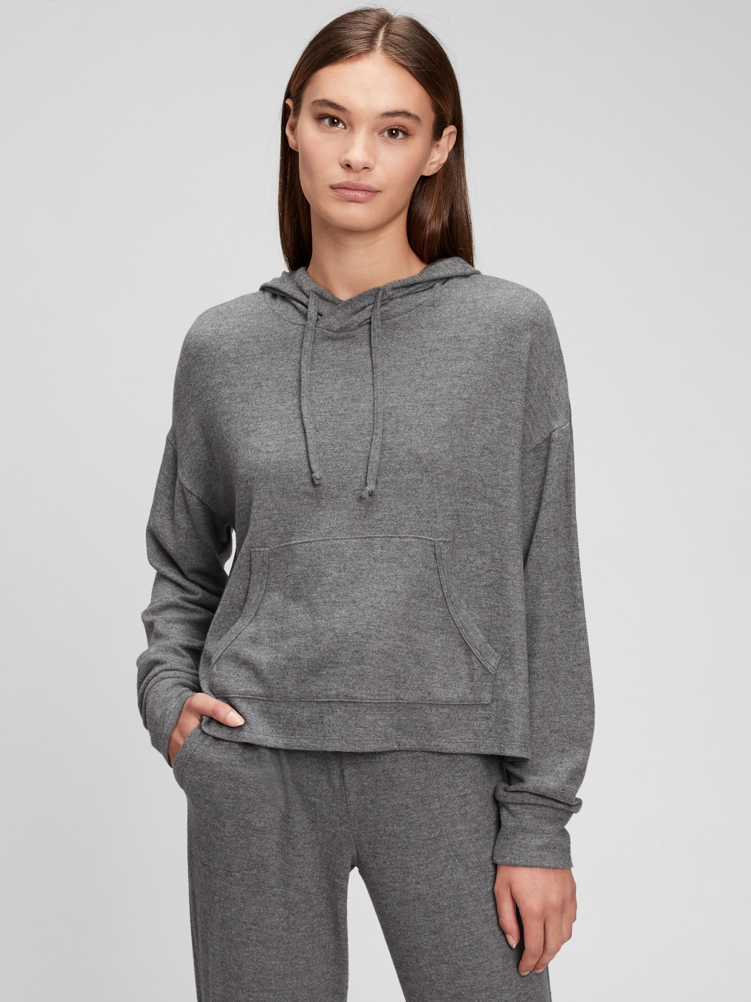 Gap Softest Hoodie Sweats gray. 1