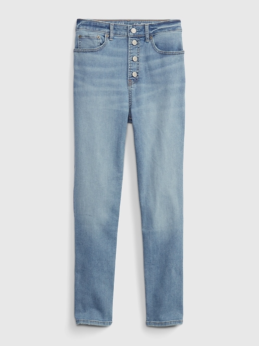 2 of 8 showing, with the color medium wash of product Teen Sky High Rise Skinny Ankle Jeans with Washwell