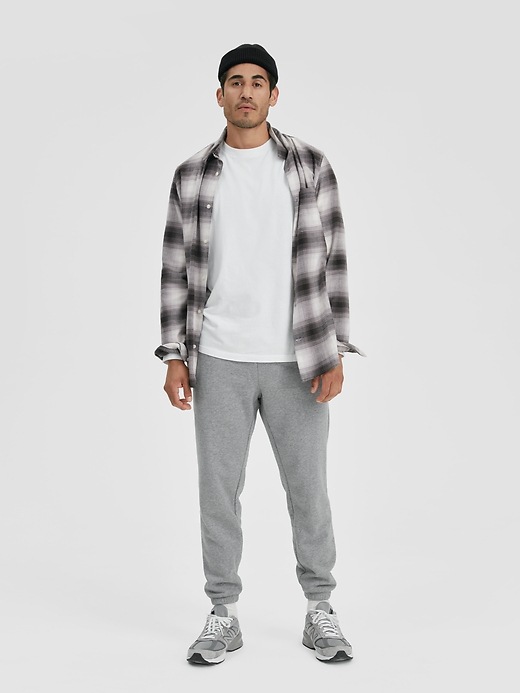 1 of 8 showing, with the color gray plaid of product Brushed Flannel Shirt