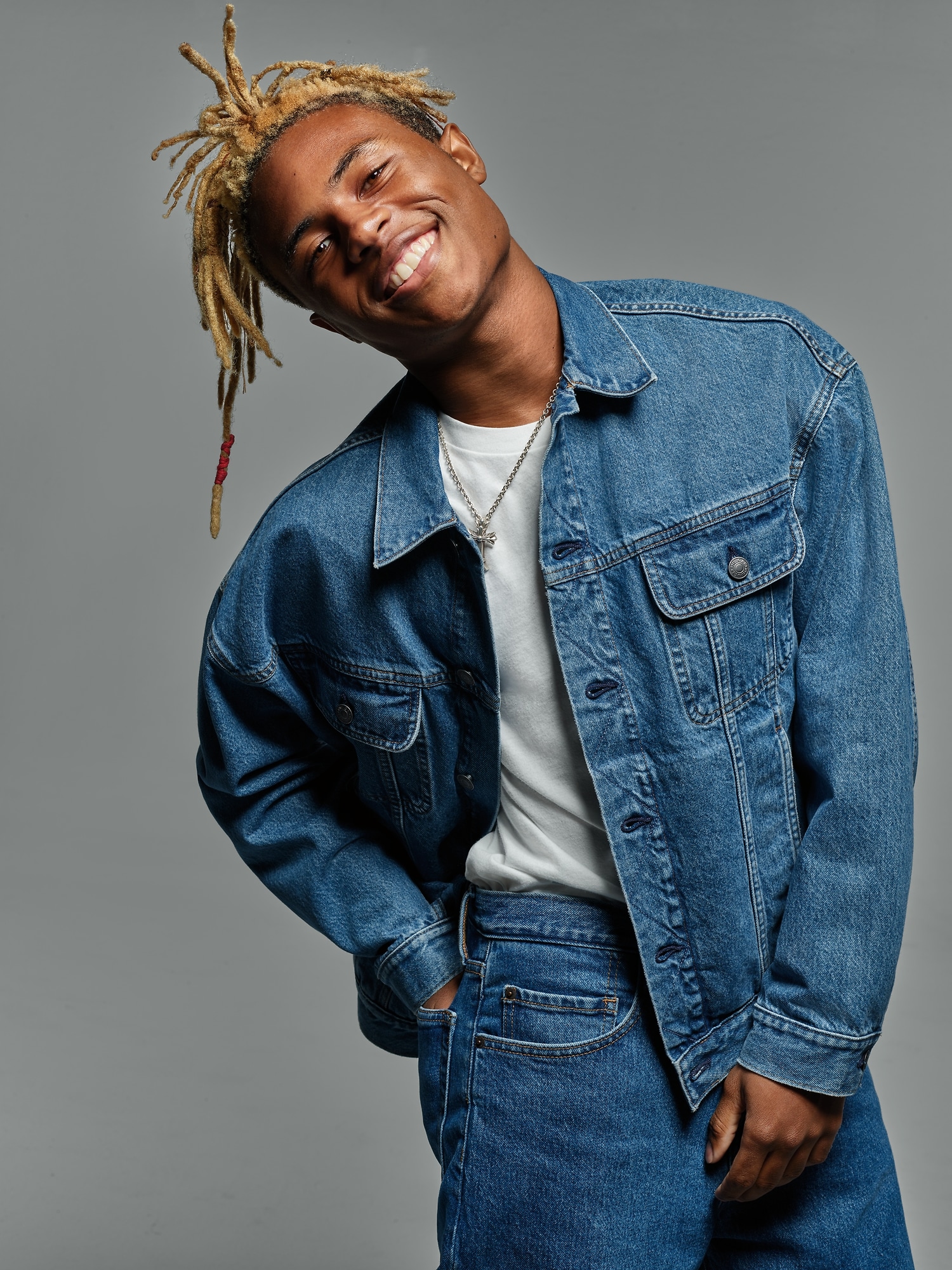 gap long denim jacket