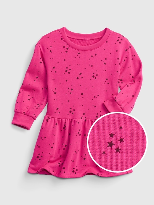 1 of 8 showing, with the color hot magenta pink of product Toddler Print Dress