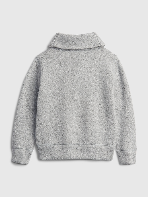 2 of 8 showing, with the color light grey of product Toddler Shawl-Collar Sweatshirt