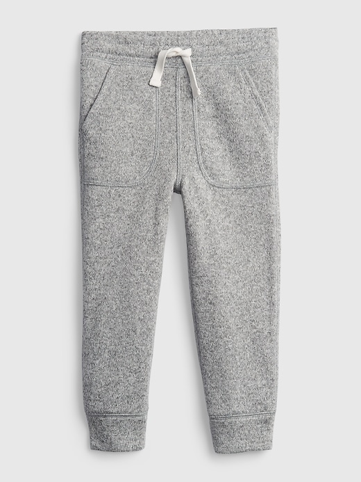 1 of 8 showing, with the color light grey of product Toddler Sweater Fleece Joggers