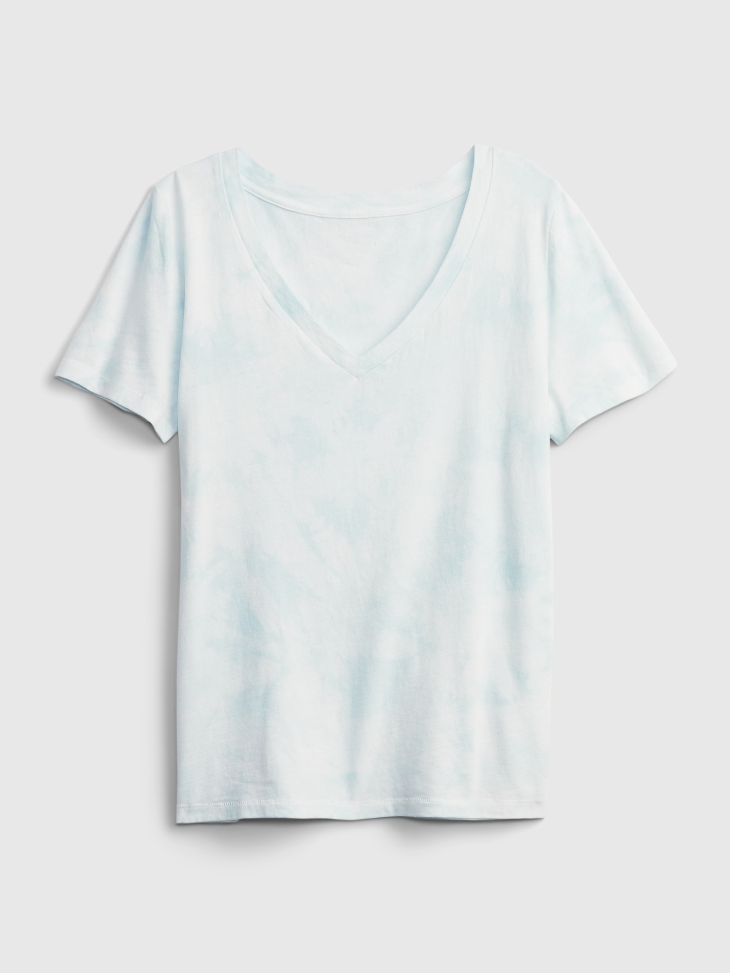Organic Cotton Vintage Tie-Dye V-Neck T 