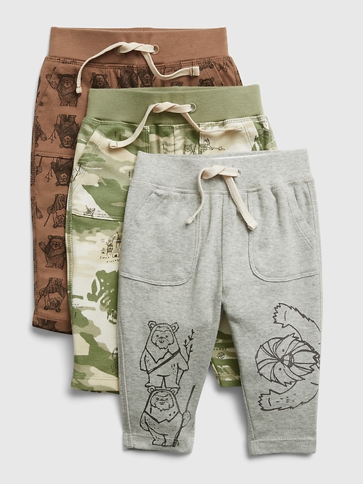 1 of 8 showing, with the color camo of product babyGap &#124 Star Wars™ Print Joggers (3-Pack)