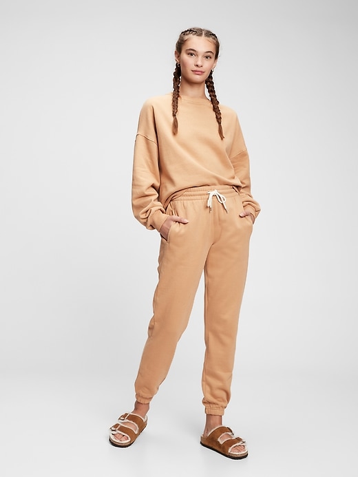 1 of 8 showing, with the color light brown of product Vintage Soft Classic Joggers