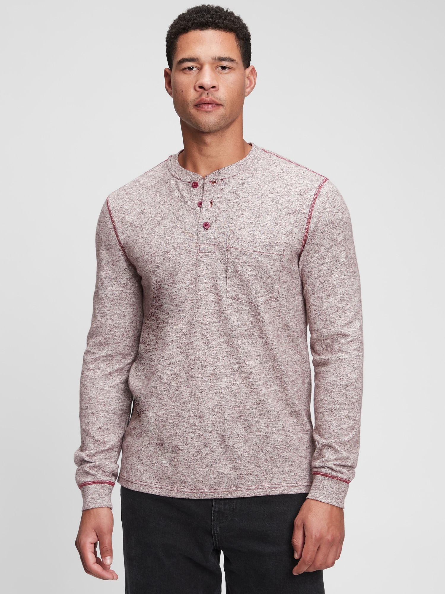 Marled Henley TShirt Gap