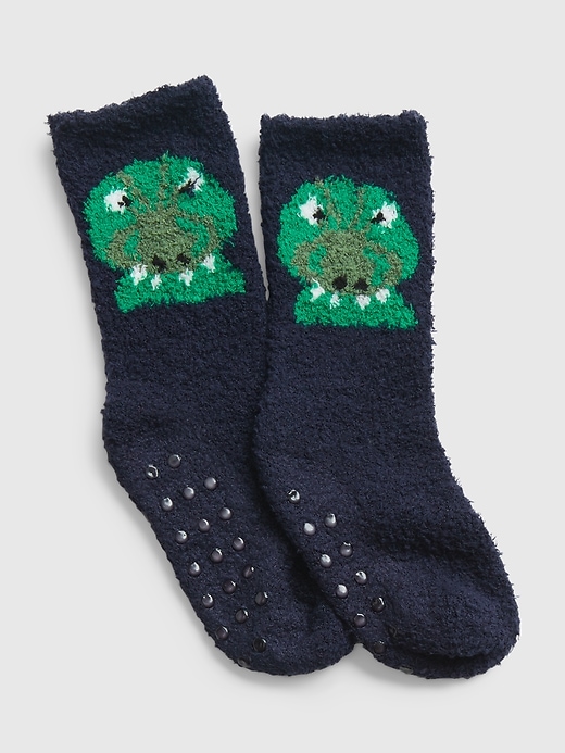 View large product image 1 of 1. Toddler Recycled Cozy Dinosaur Socks