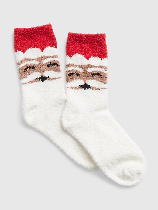 View large product image 1 of 1. Kids Cozy Santa Socks