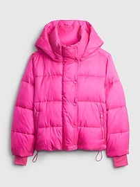 gap pink puffer jacket
