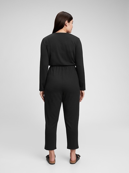 2 of 8 showing, with the color true black of product Henley Jumpsuit