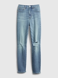 Sky High Rise Destructed True Skinny Jeans with Secret Smoothing Pockets With Washwell&#153
