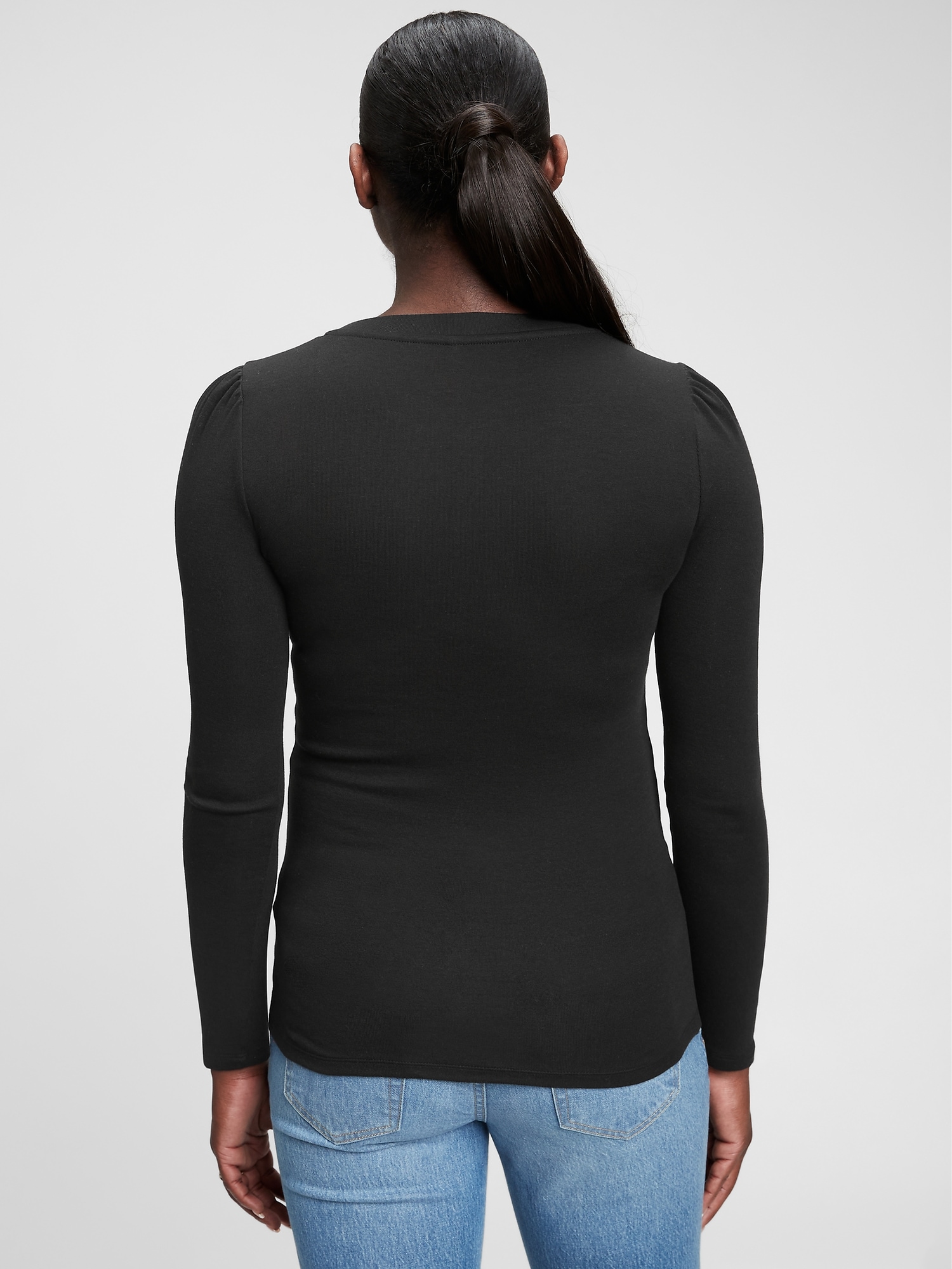 Maternity Modern Henley Crewneck T Shirt Gap