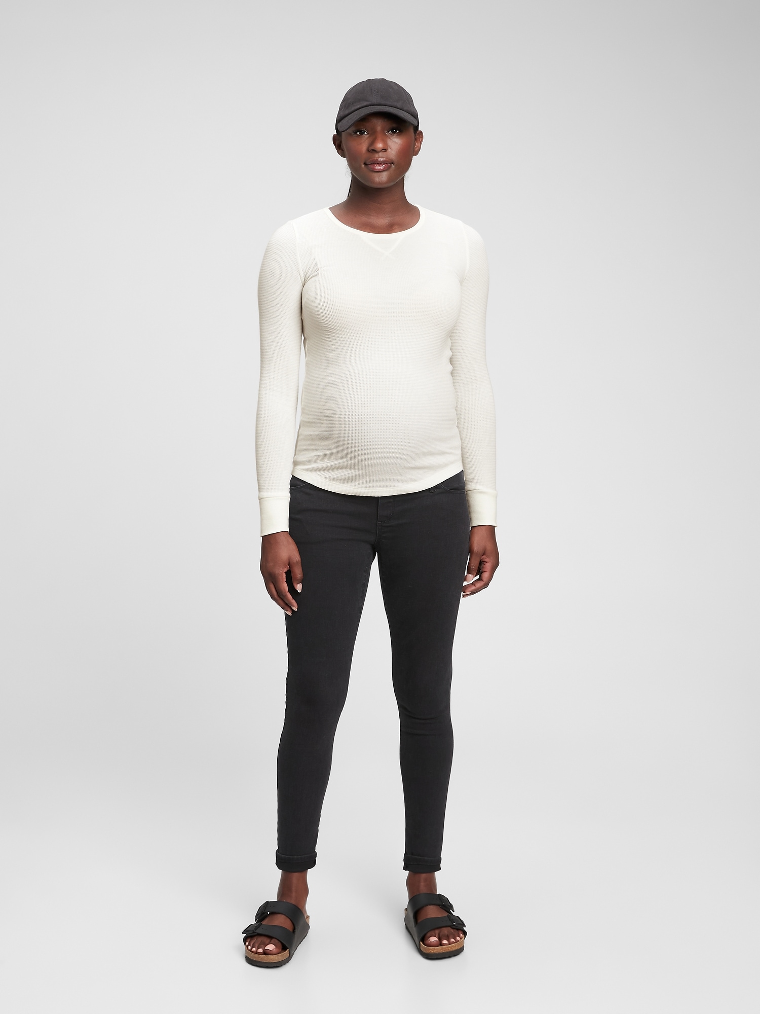 Gap Maternity Waffle Crewneck T-Shirt