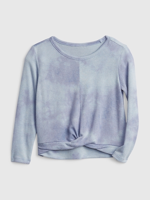 1 of 8 showing, with the color BLUE TIE DYE of product Toddler Softspun Twist-Front Shirt