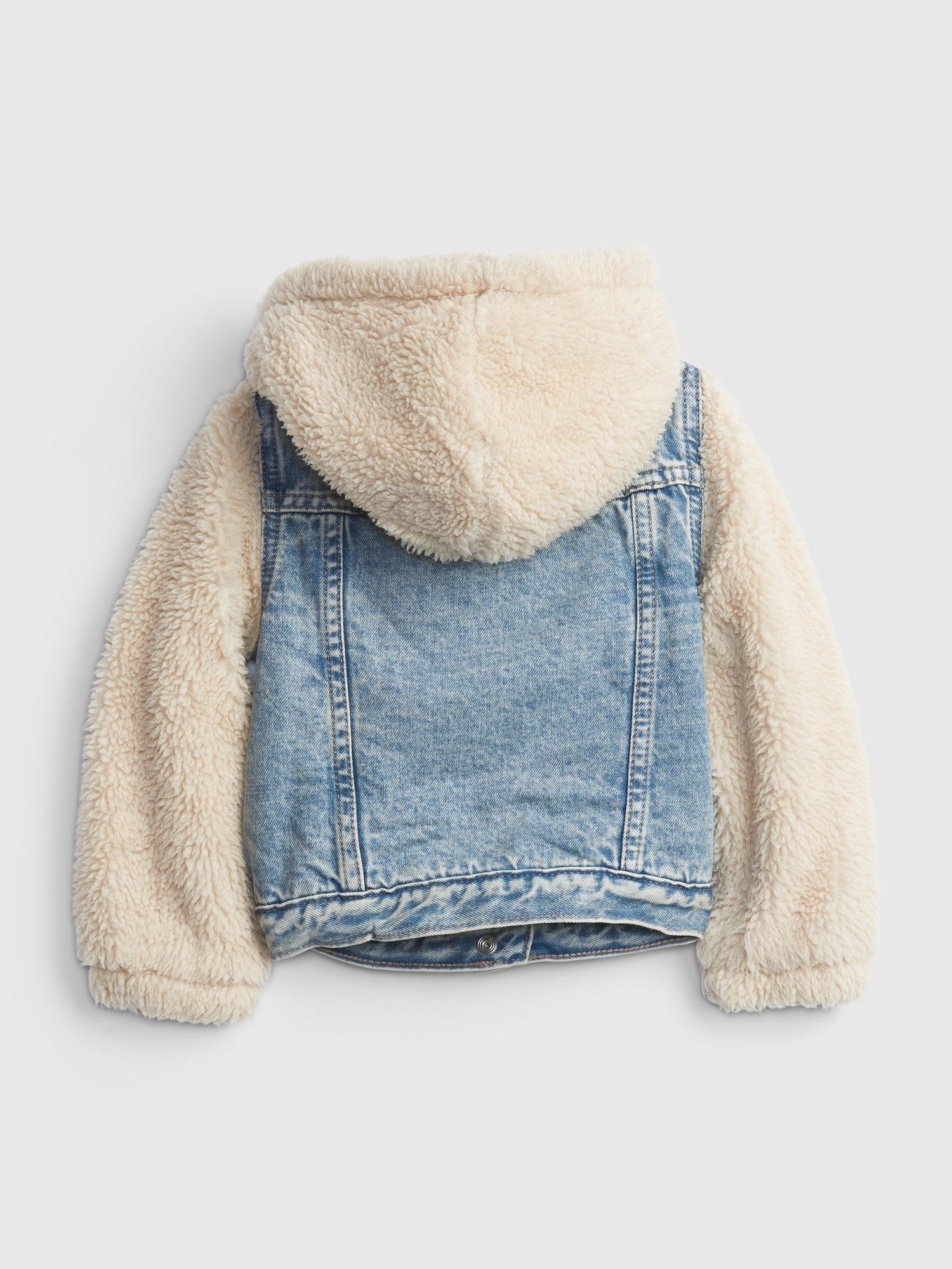 Toddler Denim Sherpa Hoodie Jacket