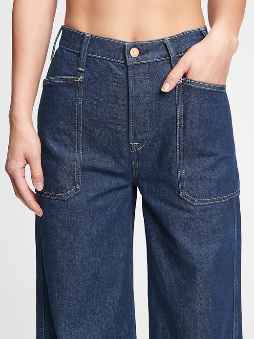 Image number 3 showing, Gap & Jean ReDesign Sky High Wide Leg Trouser Jean With Washwell&#153