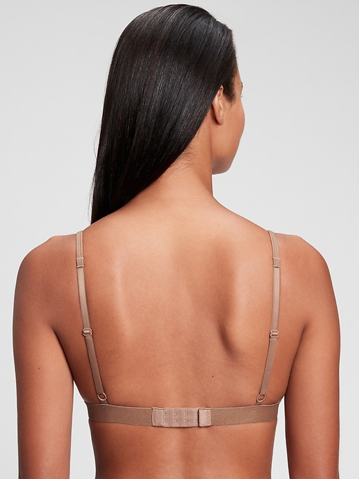 2 of 8 showing, with the color clay brown of product Bare Natural Recycled Lace Bralette