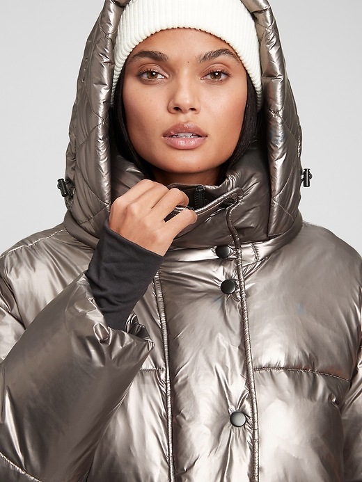 Image number 3 showing, Recycled Oversized Heavyweight Puffer Jacket