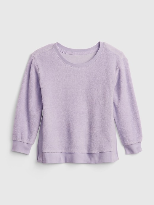 View large product image 1 of 3. Toddler Oversized Brushed Fleece Sweatshirt