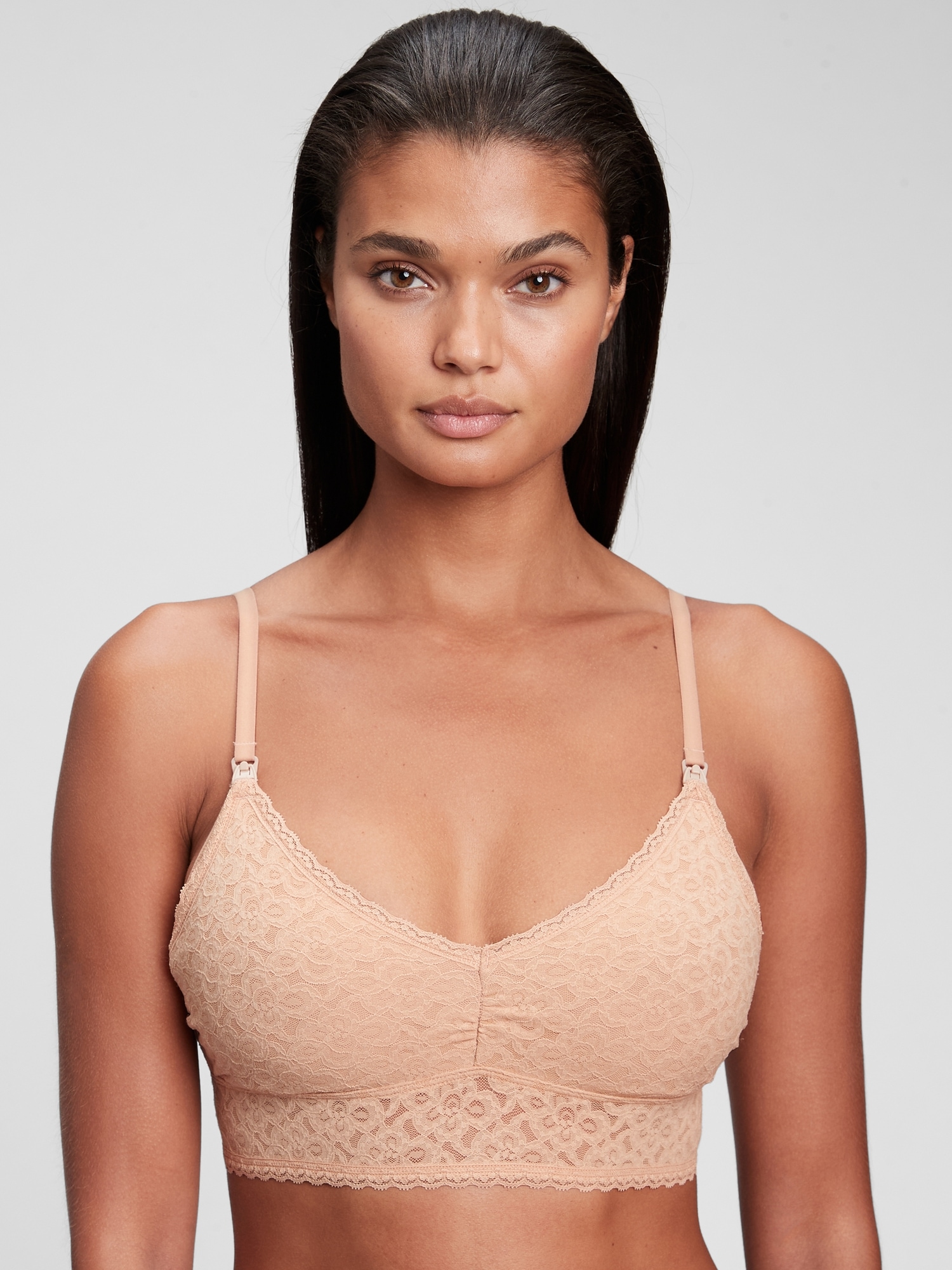 Gap Maternity Lace Nursing Bra In Cafe Au Lait Beige